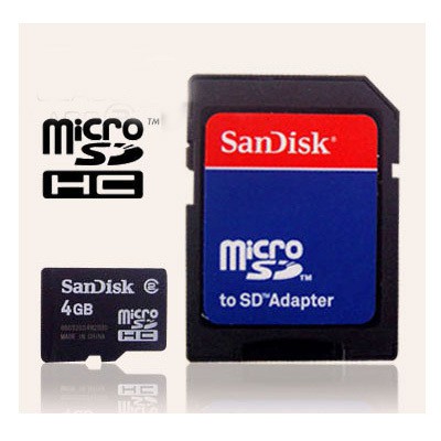 Micro SDHC 4gb pamätova karta SanDisk s adaptérom cena  8.99€ kod 0018